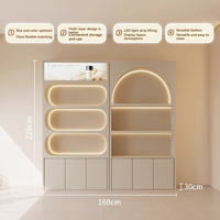 Meuble de présentation haut de gamme personnalisé en bois pour salon de beauté, cosmétiques et maquillage – Design moderne, durable et écologique