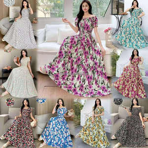 Tops florales de verano informales para mujeres del sudeste asiático, superventas, estilo dulce hecho de tela de gasa, bolsas a granel, inventario mixto - Product Image 3