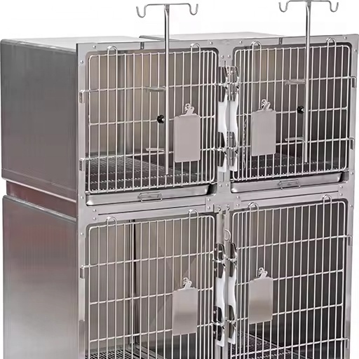 Veterinary Pet Hospital Clinic Stainless Steel Luxury Cat Cage