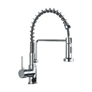 Pull Out Kitchen Sink Faucet Deck Mounted Sprayer Kitchen Mixer Tap 360 Rotation Hot and Cold Kitchen Faucet