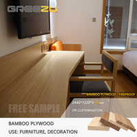Grand panneau de bambou croisé-lamin Feuille de contreplaqué marin en bambou pour décoration intérieure Feuille de dessus de table compressée en bambou
