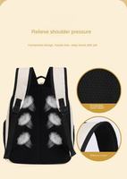 Sac carré transparent réglable avec fermeture éclair, écologique, mignon, moderne, pour l'extérieur, motif chats de dessin animé, en tissu Oxford respirant, imperméable et portable