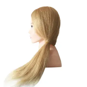 Long Blond Human Head Mannequin Training Doll Head For Training