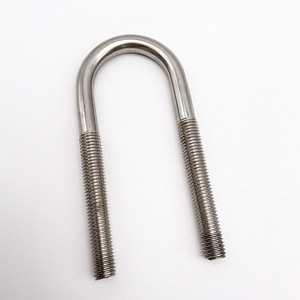 Perno en U de Acero Inoxidable con Cabeza Hexagonal y Tuercas, Acabado Pasivado, para Aplicaciones de Abrazaderas de Tubería - Product Image 2