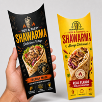 Emballages personnalisés écologiques pour restaurants halal, boîte à shawarma, boîte à kebab, boîte à grill, boîte à emporter en papier