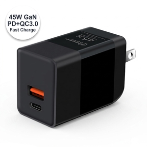 Mini Cargador de Pared USB de 45 W Tipo C PD, Juego Completo para Samsung iPhone, Cargador Rápido Gan de 45 W USB-C PD 3.1 QC PPS - Product Image 1