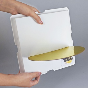Sunshine Custom Cake <b>Box</b> with Ribbon Handle Board 8 10inch Cake Packaging with Window Cake Packaging <b>Box</b> - Product Image 6