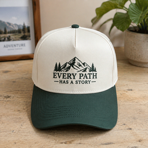 Gorra de Béisbol Bordada de Alta Calidad con la Frase 'Every <span class=keywords><strong>Path</strong></span> Has a Story', para Senderismo y Actividades al Aire Libre, Unisex, Venta al Por Mayor, Personalizable OEM - Product Image 1