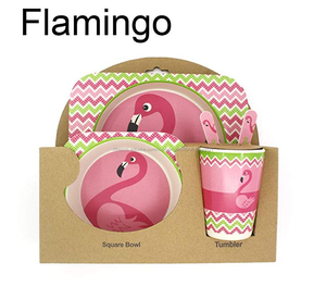 TRESUN 5 pièces Standard de <span class=keywords><strong>Nourriture</strong></span> pour Enfants En Fiber De Bambou À Manger Assiette Bol Ensemble - Product Image 6