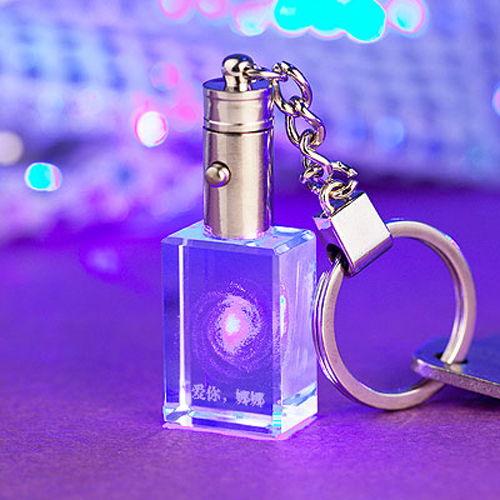 Crystal Key Chain with Led Light