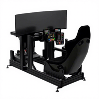 Simulador de Movimiento, Perfil de Aluminio 4080, Soporte para 3 Pantallas, Soporte para Volante y Asiento, Silla de Simulación de Carreras, Sim Rig DIY