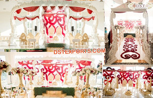 Sillas de Fibra Talladas Estilo Mandap Dorado de Bollywood, Diseño Exclusivo y Abierto, con Temática India para Bodas y Fiestas en Malasia - Product Image 3