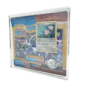 Custodia personalizzata protezione UV trasparente <span class=keywords><strong>Pokemon</strong></span> <span class=keywords><strong>3</strong></span> Pack Blister vetrina in acrilico sigillato con coperchio magnetico - Product Image 2