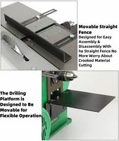 WEIKA WK-292E quatre-en-un multifonctionnel horizontal pour le travail du bois Machine-outil rabot à bois banc rabot table scie de forage