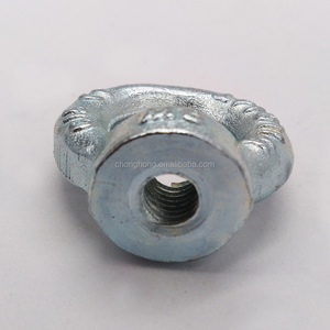 Haute qualité M6 M8 <span class=keywords><strong>M10</strong></span> M12 écrou de boulon en acier au carbone forgé en forme d'anneau rond écrous à œil DIN 582 écrou à œil de levage galvanisé - Product Image 3