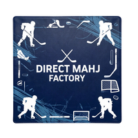Tapis de Mahjong double face en cuir végétalien de 33 pouces, OEM ODM, fabricant de jeux de Mahjong, nappe portable silencieuse antidérapante pour la maison
