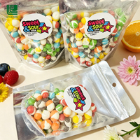Bonbons aux fruits lyophilisés croustillants personnalisés en gros OEM/ODM, boîte de snacks, bonbons durs glacés aux fruits, couleurs naturelles en vrac