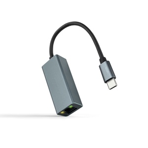 Convertidor USB-C a Ethernet de 1 Gbps, 15 cm, color gris, ideal para conexión a internet rápida y estable en dispositivos - Product Image 1