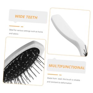 New Product Custom Packaging White Coated Boar Bristle Nylon Wooden Handle Paddle Wig Hair Extension <b>Brush</b> - Product Image 4