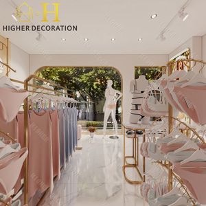 Meuble de magasin de lingerie minimaliste moderne avec vitrine, vitrine, présentoir pour soutien-gorge, logo personnalisé avec lumière LED - Product Image 1