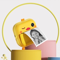 Cámara Instantánea para Niños, 4.8K 1080P, Grabación de Video, Selfie, Cámara Digital, Linda Cámara Infantil de Dibujos Animados, Impresión Instantánea Portátil