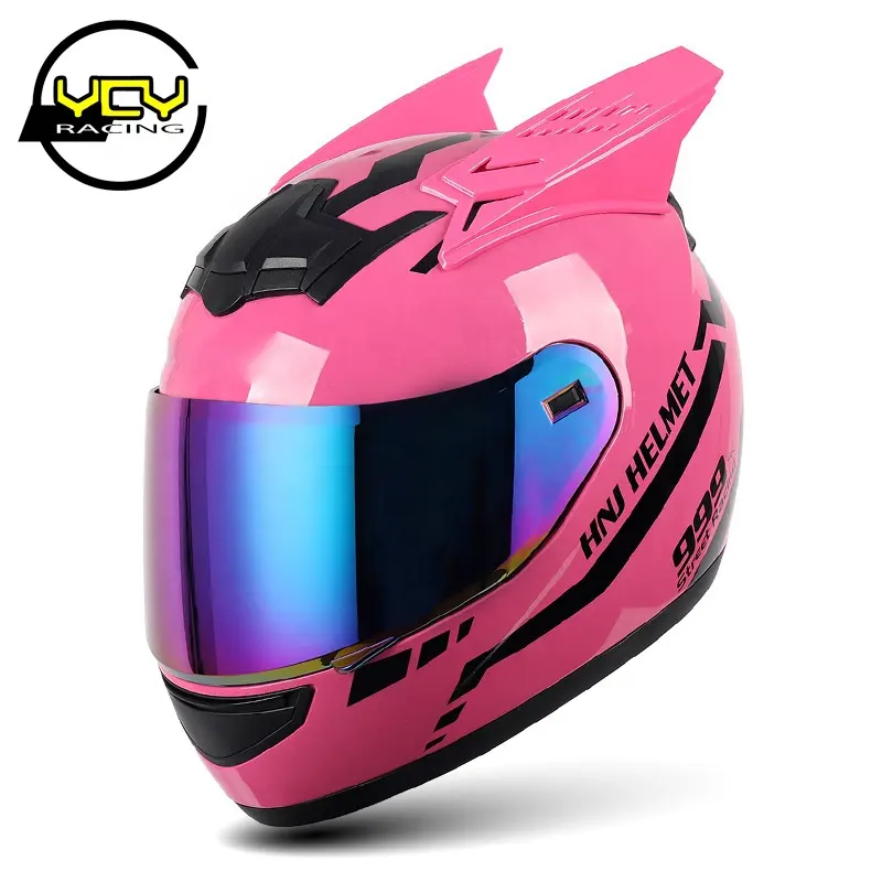 Factory Wholesale Summer Run All Head Full Face Ride Personality Horn Predator Electric Motorcycle Helmet