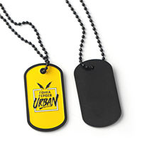 Pendentif Collier Personnalisé pour Homme en Métal Gravé 2D/3D avec Logo, Plaque d'Identification pour Chien en Émail Souple, Motto ou Lettre