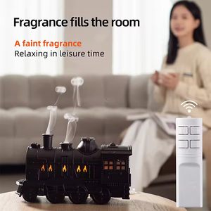 300ml 기차 디퓨저 대형 룸 아로마 테라피 디퓨저 쿨 미스트 2 라이트 2 미스트 모드 자동 차단 USB 가습기
