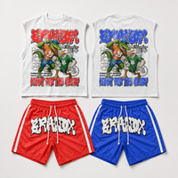 Ensemble short de basket-ball et t-shirt personnalisés pour hommes Ensemble de shorts d'athlétisme sans manches avec impression numérique pour hommes