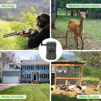 Caméra de chasse sans fil LCLCTEK 4MP 4G LTE 940nm, caméra de surveillance extérieure IP66, détection PIR, caméra de sécurité sans éclairage visible