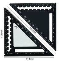 Regla Triangular Cuadrada de 4 Pulgadas, Aleación de Aluminio, DIY, OEM, ODM, Herramienta de Medición Rápida, Herramienta de Marcado en Ángulo Recto de 45/90 Grados, Herramienta para Trabajar la Madera