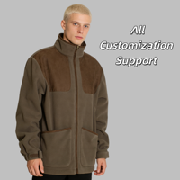 Veste Softshell Unisexe d'Automne Grande Taille Décontractée Respirante en Polyester Coupe-Vent avec Fermeture Éclair et Col Montant pour Randonnée et Activités de Plein Air