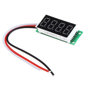 Mini Voltmetro Digitale 0.36 Pollici, 4 Cifre, 0-100V DC, Tester di Tensione Elettrica con Tre Fili per Auto e Moto - Product Image 1