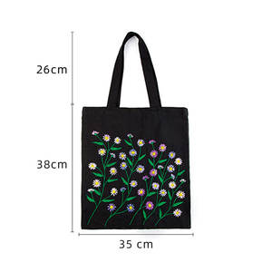 Kit <span class=keywords><strong>de</strong></span> broderie <span class=keywords><strong>de</strong></span> sac fourre-tout en <span class=keywords><strong>toile</strong></span> pour débutants Kits <span class=keywords><strong>de</strong></span> point <span class=keywords><strong>de</strong></span> croix pour adultes motif <span class=keywords><strong>de</strong></span> fleurs cerceau couture tissage jouets - Product Image 2