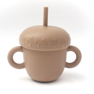 Bebé Led destete agua potable tapa fiable Sippy taza irrompible taza de entrenamiento para niños pequeños tazas de silicona para bebés con pajita - Product Image 2