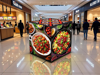 Boîte à lumière 3D SEG en tissu portable à assemblage facile, imprimée sur mesure, cadre en aluminium rectangulaire, affiche décorative rétroéclairée par LED sur 6 faces