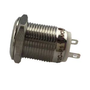 YUMO-interruptor momentáneo de Metal IP67, 12mm, chapado en cobre plano, <span class=keywords><strong>sin</strong></span> indicador de luz - Product Image 4
