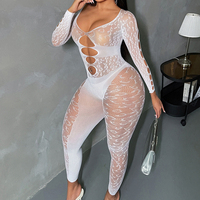 Nouvelle Lingerie Grande Taille Léopard 2026 Femme Sexy Dentelle Tenue de Danse Exotique Résille Nylon Bodystocking Intime Femme W840
