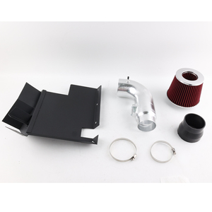 AOSU Red and Black Heat Shield Cold Air Intake Kit with Universal Fitment for 2007-2011 for 128i 328i 3.0L N52 I6 Engine - Product Image 5