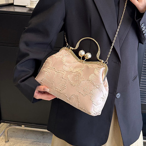 Chinese Style Shell Bag Women Chain Floral Handbag Vintage Shoulder Crossbody Bag All Seasons Summer 2023 - Product Image 3