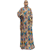1 Pièce Abaya à Capuche pour Femmes Musulmanes, Robe Djellaba de Prière Grande Taille, Kaftan Vêtement Islamique Long Khimar d'Arabie