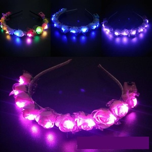 Diadema Luminosa Multicolor con <span class=keywords><strong>Flores</strong></span> Artificiales y Luces LED <span class=keywords><strong>para</strong></span> <span class=keywords><strong>Niñas</strong></span> - Product Image 4