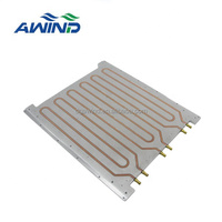 Module d'amplificateur de puissance en aluminium 4 canaux, plaque de dissipateur thermique en tube carré pour 6000 watts, dissipateur thermique en aluminium pour amplificateur 1000w
