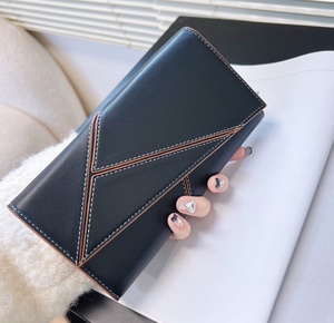 Luxury Design Ladies <b>Wallets</b> and Purses Genuine Leather Long <b>Trifold</b> <b>Wallet</b> Multicolor for Women Wholesale Vintage Clutch - Product Image 2
