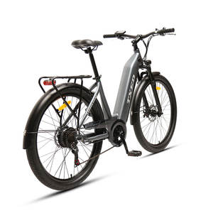 TXED Vélo électrique hybride 36V 250W, <span class=keywords><strong>selle</strong></span> souple, moteur arrière à 7 vitesses, guidon en alliage, vélo de ville pour femmes, 27.5 pouces - Product Image 4