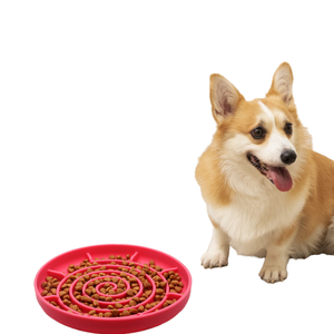 Custom Logo New <strong>Round</strong> Maze Silicone Slow Feeder <strong>Dog</strong> Pet Food Luxury Boutique <strong>Bowls</strong> with Suction Portable Style for Pets - Product Image 3