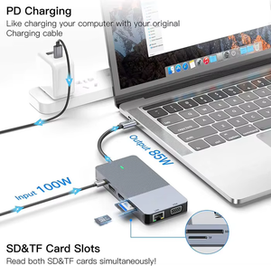 12 in 1 Triple Display USB C Docking Station 4K HDMI LAN Type C Hub Docking Station with <strong>DP</strong> for Laptop Desktop Computer - Product Image 4