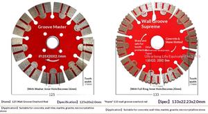 Smerigliatrice ad angolo da 125mm/115mm industriale con Laser in marmo saldato a diamante sinterizzato a secco per taglio a lama - Product Image 3