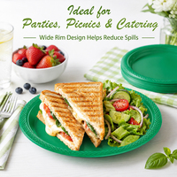 Assiettes en plastique durables et élégantes pour dîner, dessert et gâteaux, assiettes en plastique jetables pour les fêtes et la restauration