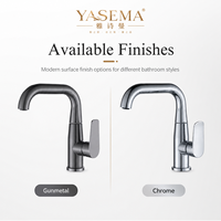 Robinet de lavabo moderne en acier inoxydable, monocommande, pour hôtel, à poser sur le comptoir, finition chromée ou bronze, mélangeur, fabrication OEM